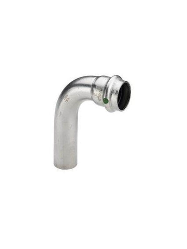 Viega Sanpress Inox bend 90° 54 Stainless steel/bright 435769