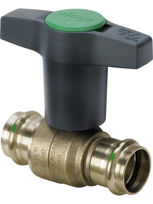 Viega Easytop kogelkraan brons SC DN22 PN16 m. perseinden