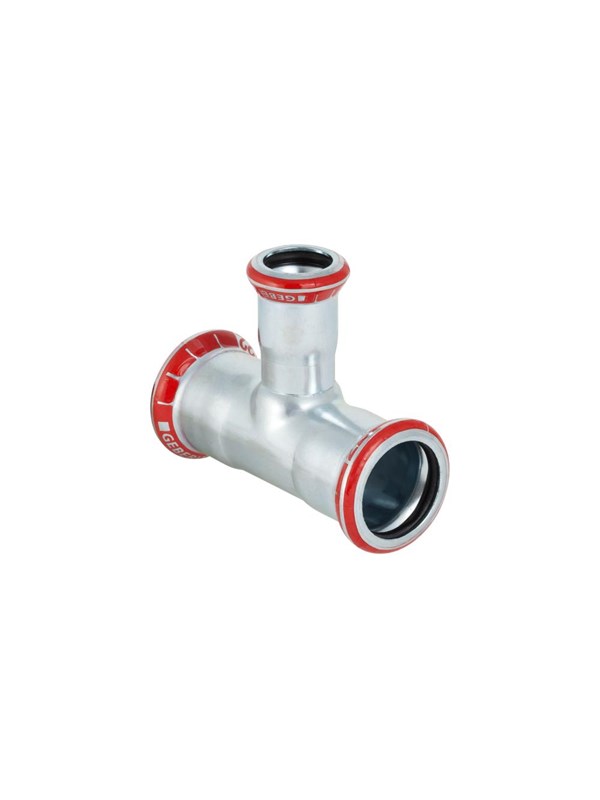 Geberit Mapress T stuk verzinkt verlopend 28 15 28 mm