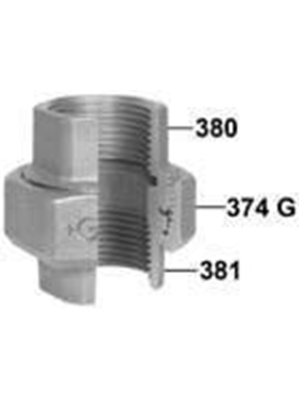 +GF+ Union taper seat unite galv. for F 3/4