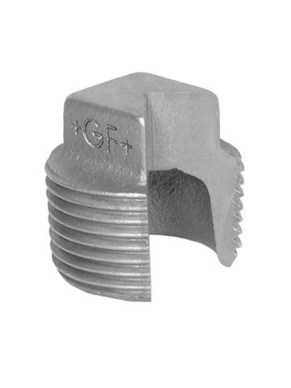 +GF+ Plug Effen Zwart 3/8