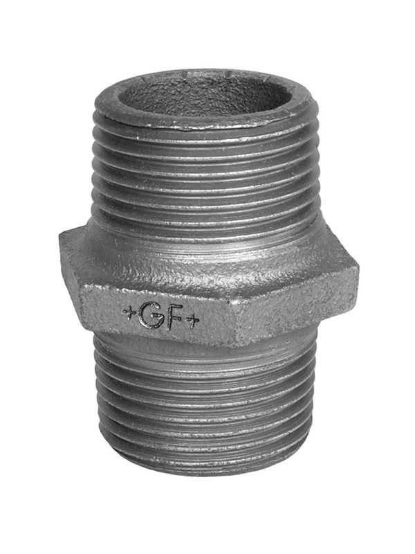 Georg-Fischer Hexagon nipple Zwart 2 1/2