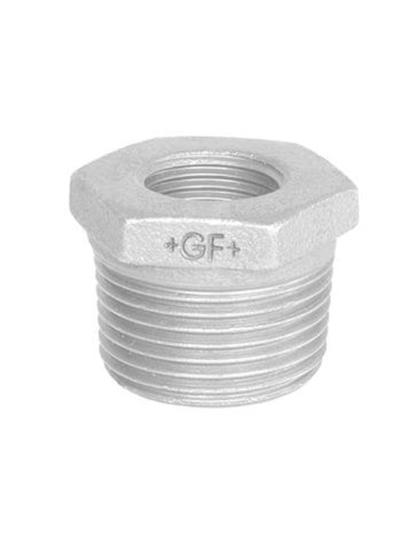 +GF+ Reducing bush galvanized concentric 2" x 1"