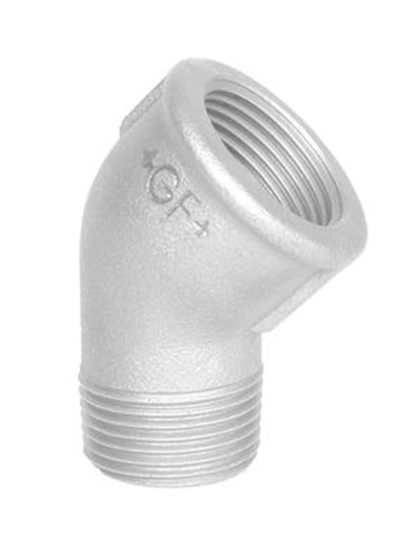 +GF+ Elbow 45° galvanized med f 1"