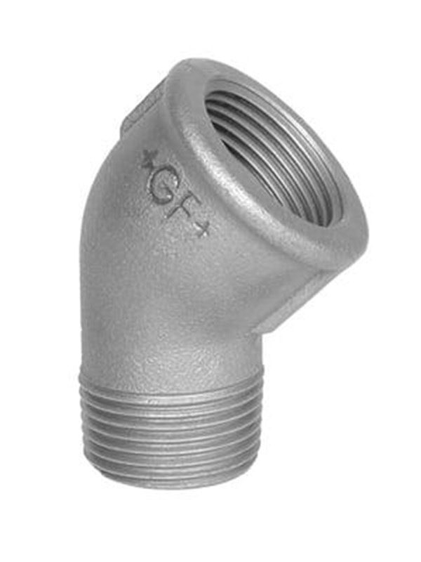 +GF+ Elbow 45° Zwart med F 2
