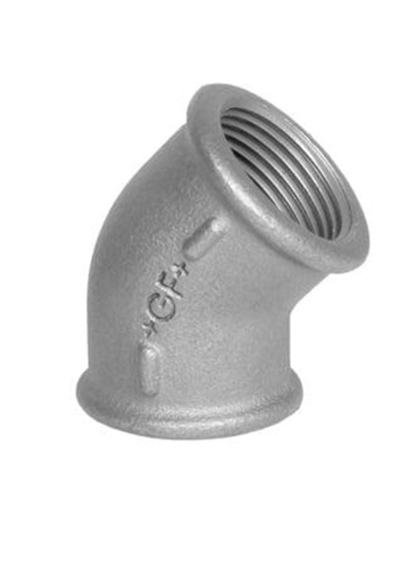 +GF+ Elbow 45° Zwart for F 3/4