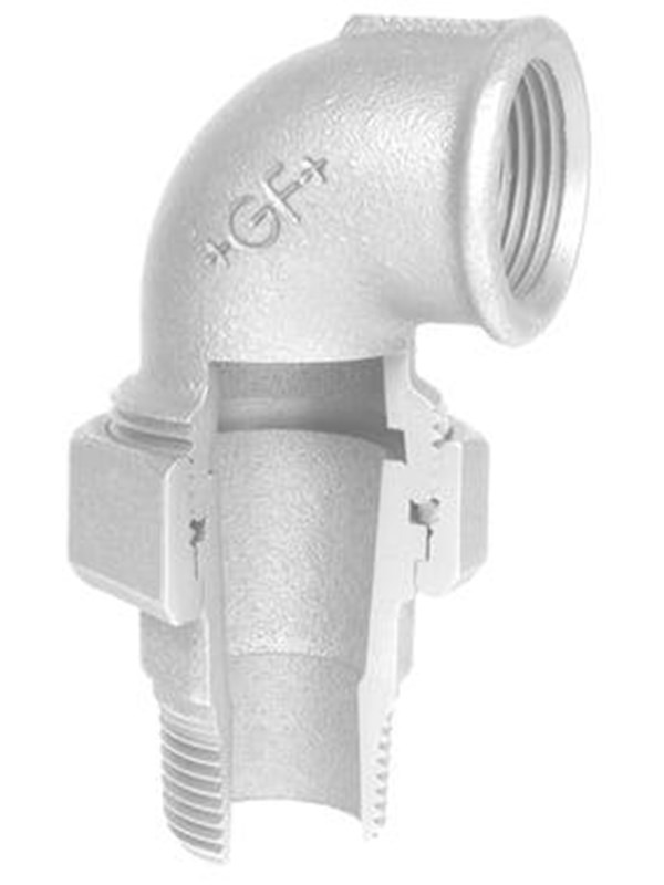 +GF+ Union elbow galvanized conical for m 1