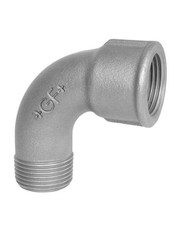 +GF+ Short bend 90° Zwart for m 3/8