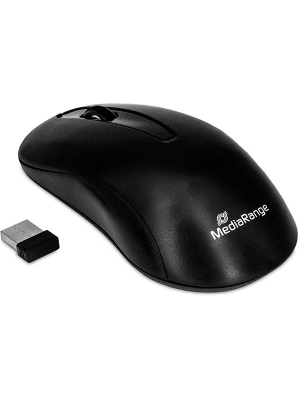 MediaRange Wireless Optical Mouse - Black - Muis - Optisch - 3 knoppen - Zwart