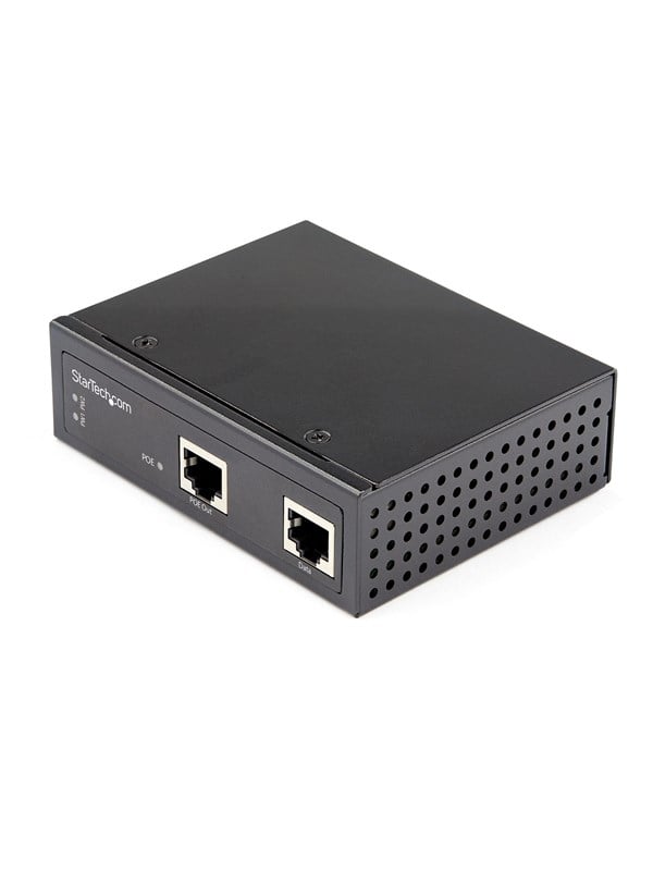 StarTech.com POEINJ1G90W Industrial Gigabit PoE Injector - High Speed/High Power 90W - 802.3bt PoE++ 52V-56VDC DIN Rail UPoE/Ultra Power Over Ethernet Injector Adapter -40C to +75C Rugged