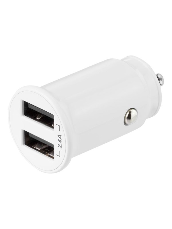 Deltaco USB-autolader 2x USB-A 2,4 A totaal 12