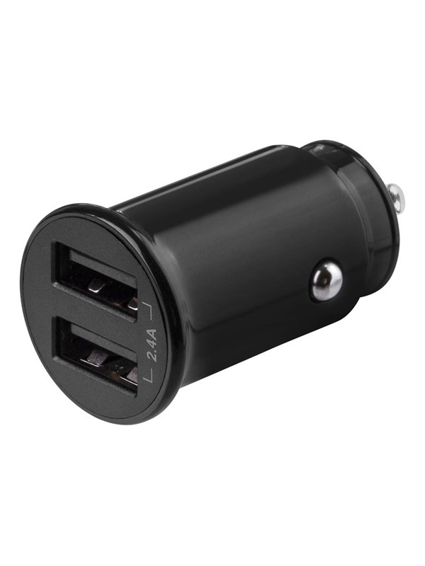 Deltaco 12/24 V USB autolader met compact formaat