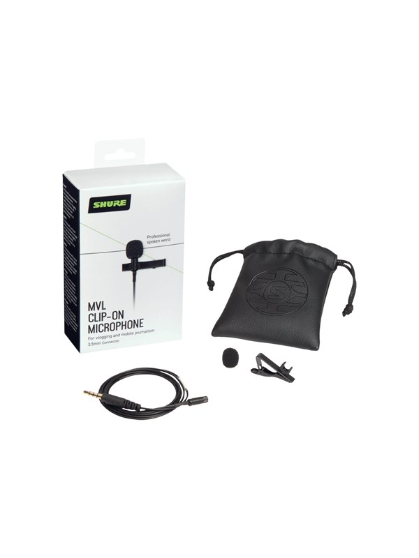 Shure MVL-3.5mm Lavalier-condensatormicrofoon - voor smartphone en tablet