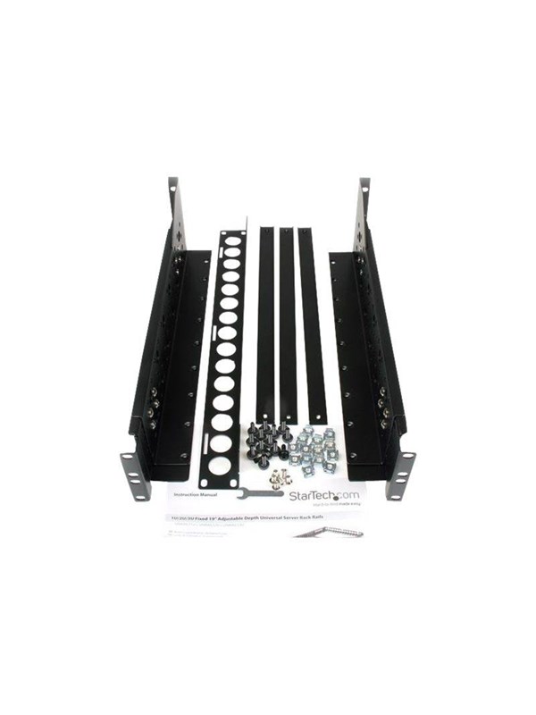 StarTech.com 3U Universele Server Rack Rails - TAA-conforme vaste montage rails - 19" verstelbare diepte rack mount rails (UNIRAILS3U) rack rail - 3U