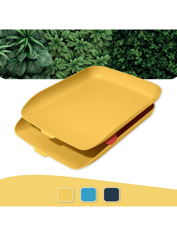 Leitz Cosy brievenbak, set van 2 Warm geel