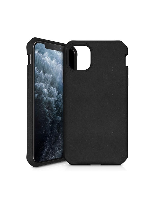 ITSkins Hoesje geschikt voor Apple iPhone 11 Pro Max Telefoonhoesje Hardcase | ITSkins FeroniaBio Backcover Shockproof | Schokbestendig iPhone 11 Pro Max Telefoonhoesje | Anti Shock Proof - Zwart