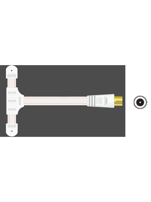 Sinox FM Antenna for Radio. 1.7m. Wit