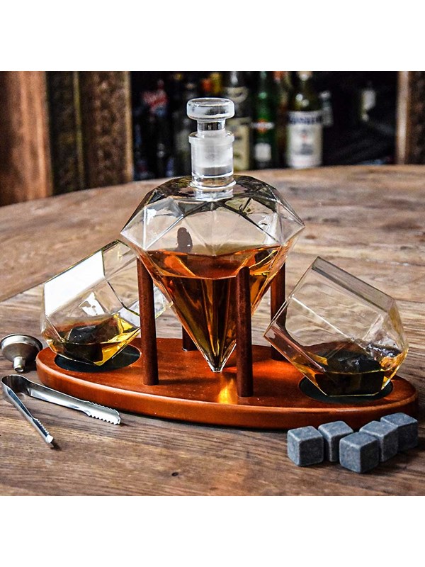 Mikamax Deluxe Diamond Decanter Set: Luxe Diamanten Karaf Set