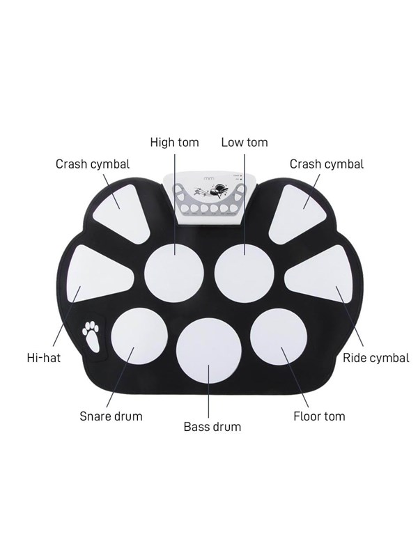 Mikamax Roll Up Elektronisch Drumstel - Draagbare Digitale Drum Kit met 9 Pads & Pedalen