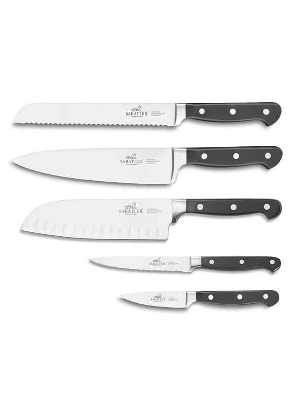 Lion Sabatier Pluton knife set Staal/zwart
