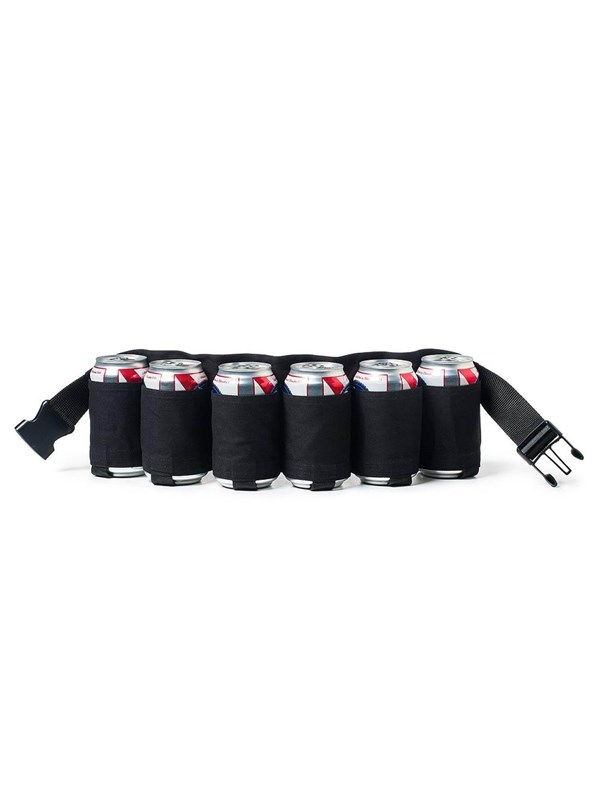 MikaMax Beer Belt - Verstelbare Bier Riem - Bier Blikjeshouder - Geschikt voor 6 Blikjes - Ideaal voor Festival - One Size Fits All