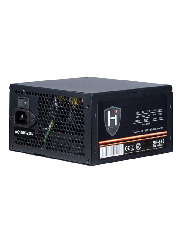 Inter-Tech HiPower SP-650 Voeding - 650 Watt - 120 mm - ATX 2.4 - 80 Plus