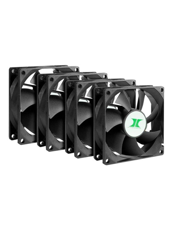 Inter-Tech IPC Fan Set 80x80x25mm | 8888729 - Case ventilator - 80mm - Black