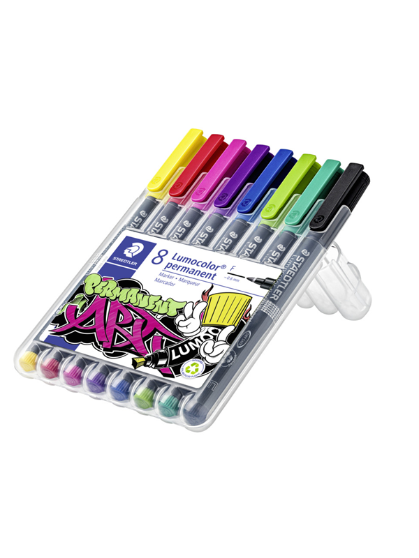 Staedtler Universele pen Lumocolor perm F 8 stuks