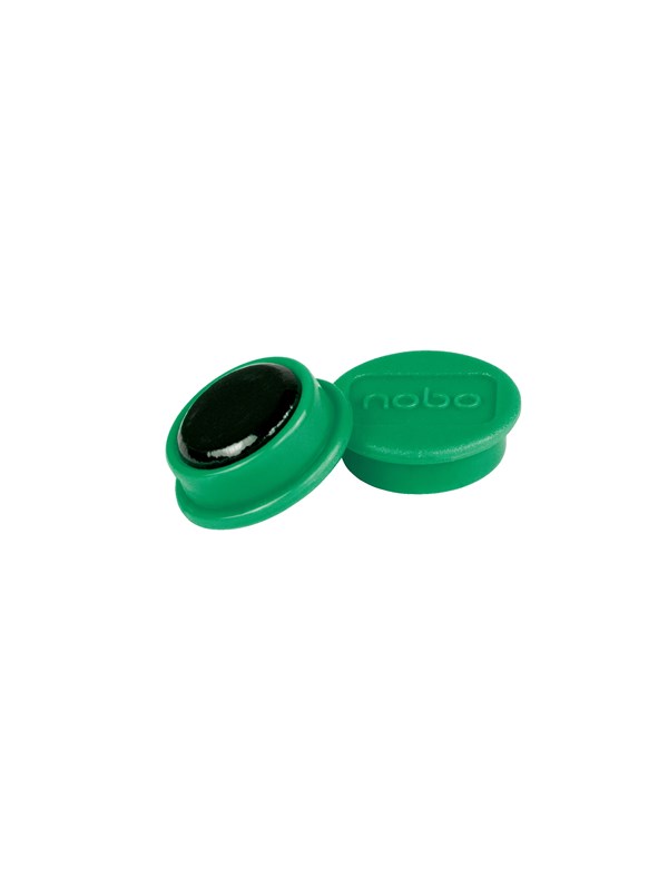 Nobo Magnetic Whiteboard Magnets 10 pack 24mm Coloured Magnets Green