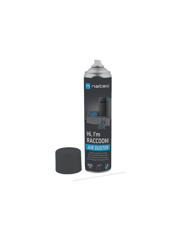 Natec-NSC-1763- Air Duster - Raccoon - schoonmaak spray laptop - 600 ml - high pressure - voor elektronica