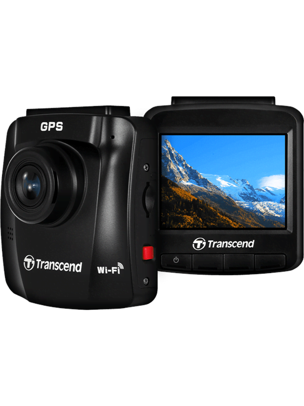 Transcend DrivePro™ 250 Dashcam met GPS Kijkhoek horizontaal (max.): 140 ° 12 V, 24 V GPS met radarherkenning, Time-lapse, G-sensor, WDR,