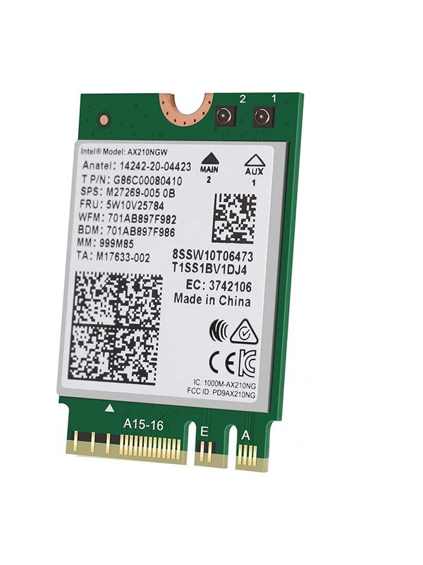 Intel Wi-Fi 6E AX210 Intern WLAN 2400 Mbit/s
