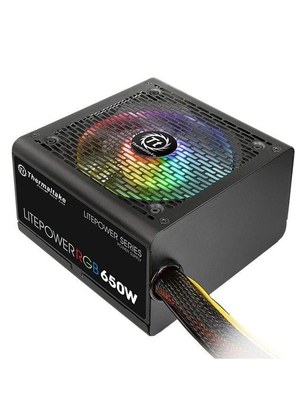 Thermaltake Litepower RGB 650W Voeding - 650 Watt - 120 mm - ATX - 80 Plus