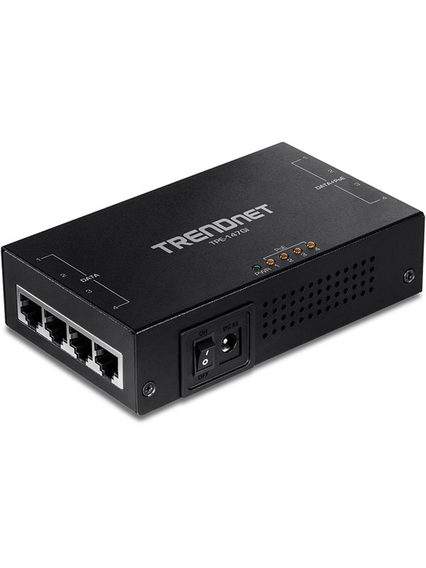 TRENDnet TPE-147GI 65W PoE+ Injector 4-Poorts Gigabit