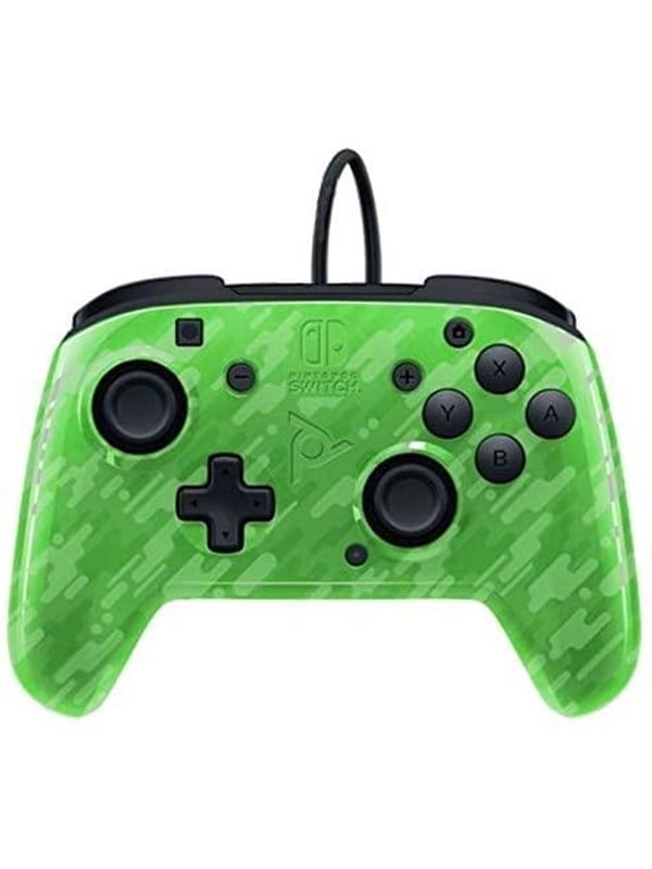 PDP Face-off Deluxe Switch Controller + Audio - Camo Green - Wired Controller - Nintendo Switch