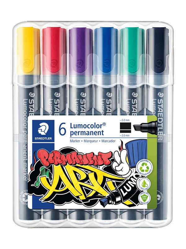 Staedtler Marker Lumocolor permanent 6 stuks doos