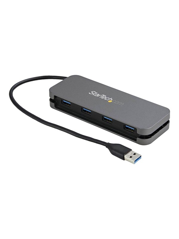 StarTech.com 4 Port USB 3.0 Hub 5Gbps 4A - 11in Cable USB hub - 4 - USB 3.2 - Grijs