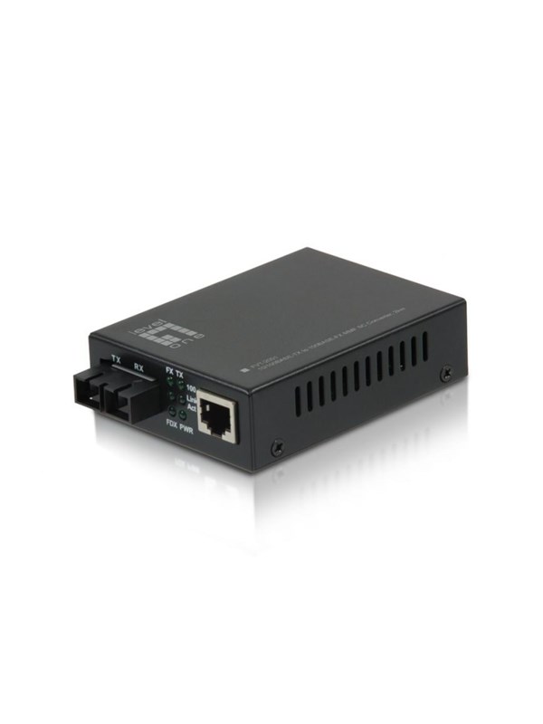 LevelOne FVT-2001 netwerk mediaconter 100 Mbit/s 1310 nm/multi-modus/ 10/100TX>100FX SC MM/2km / zwart