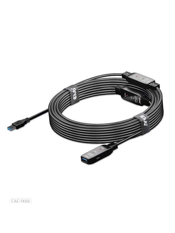 Club 3D CAC-1406 USB 3.2 Gen1 Active Repeater Cable 15m/ 49.2 ft M/F 28AWG