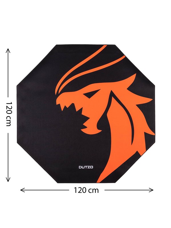 DUTZO Pyro Gaming Vloermat - Zwart / Oranje