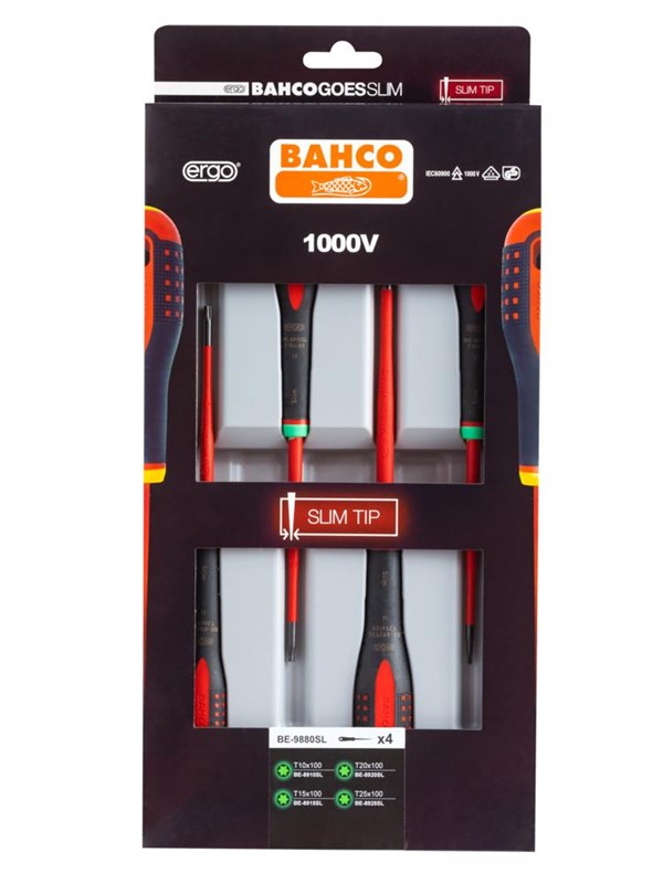 BAHCO Screwdriver set bahco ergo slim Blade 4 pieces Torx