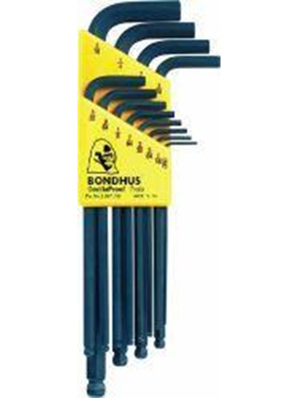 Wareco Set of l-wrenches proguardTM ball end bondhus blx12 0.05-5/16