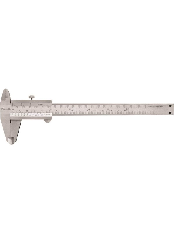Diesella A/S Caliper w/screw lock 0-100 x 0.05 mm and jaw Lengte 30 mm