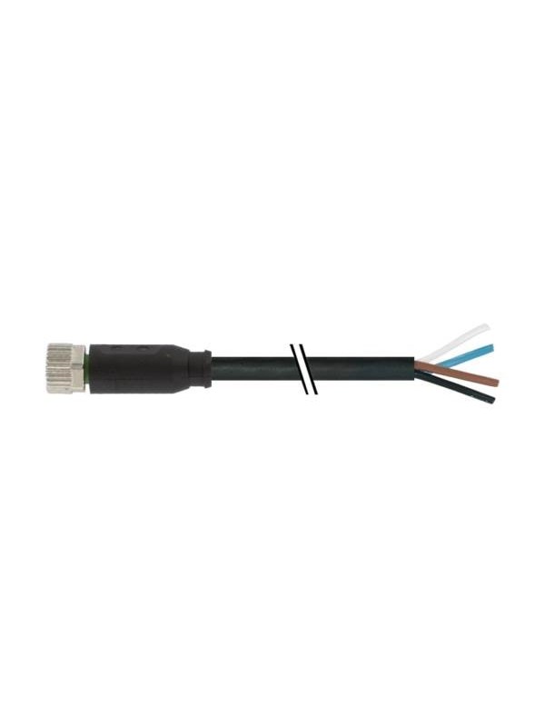 Murrelektronik M8 female 0° with cable polyvinylchloride 4x0.25 bk ul/csa 5m 7000-08061-6110500