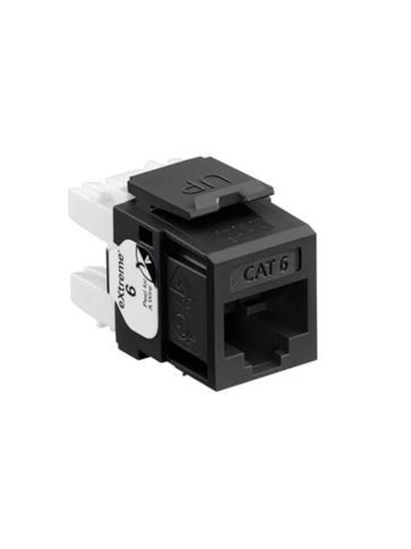 Leviton Extreme cat 6 utp jack 110-style - Zwart