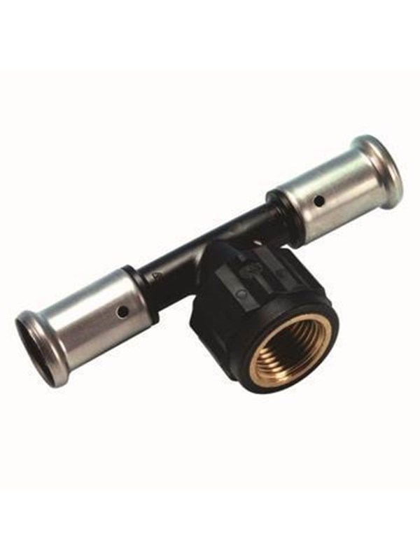 Henco press tee pvdf with inside thread 50 x 34 x 50 mm