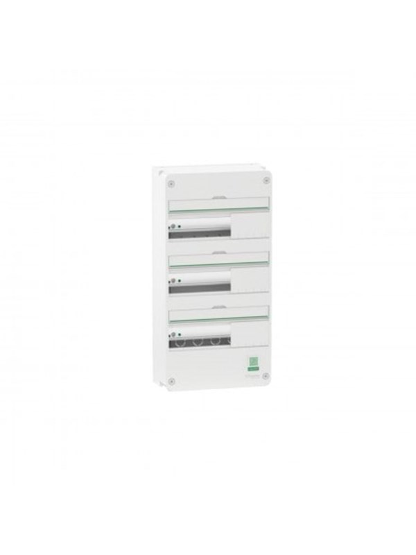 Schneider Electric Enclosure wall-mounted panel resi9 cx reis9 board 3 row 13 modulator Wit ral9003 without door