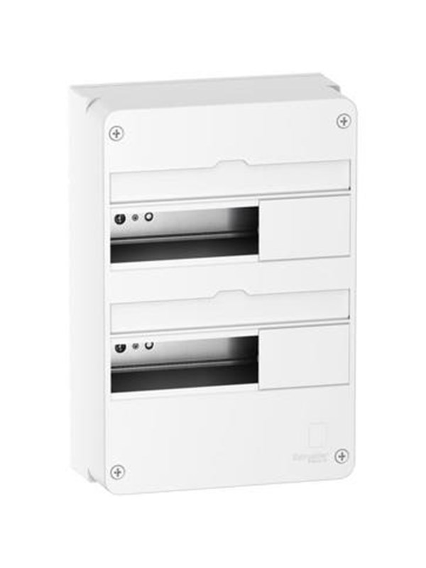 Schneider Electric Enclosure wall-mounted panel resi9 cx reis9 board 2 row 13 modulator Wit ral9003 without door