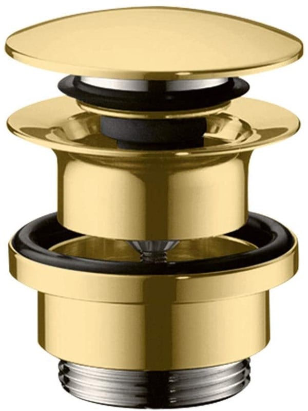 Hansgrohe waste set Messing push-open for basin and bidet mixers Gepolijst gold-optic