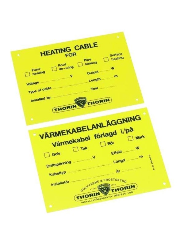 Raychem Waarschuwingslabel warmtetracing
